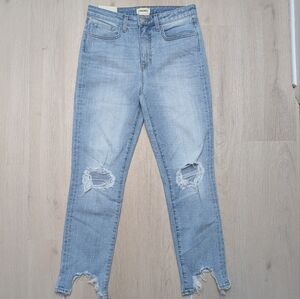 L'AGENCE Light Blue Distressed Skinny Jeans